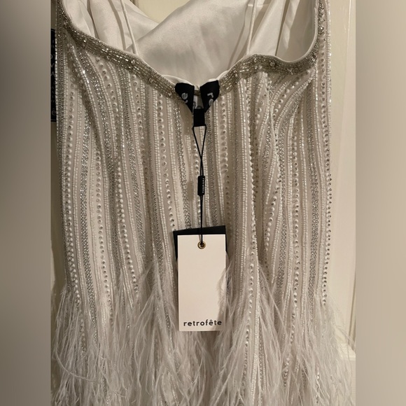 Retrofete Rubina Sequin Feather Dress - Picture 5 of 5